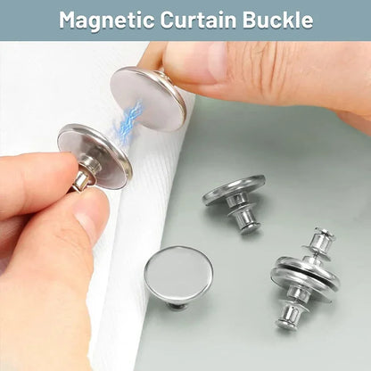 Magnetic Curtain Fastener Clips - 4/8 Pairs Detachable Light Control Window Screen Buckles