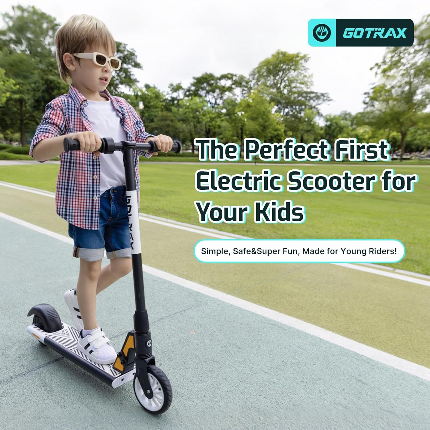 Gotrax GKS Series Electric Scooter for Children Aged 6-12, Maximum Speed of 7.5 MPH and Range of 3.75-4 Miles, 150W Motor, 6-Inch Wheels, User-Friendly Thumb Throttle, Durable All-Metal Frame Supports Up to 121 Pounds for Boys and Girls