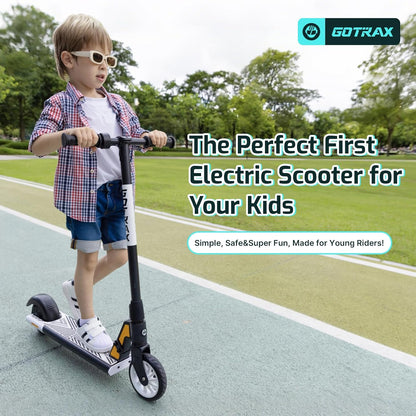 Gotrax GKS Series Electric Scooter for Children Aged 6-12, Maximum Speed of 7.5 MPH and Range of 3.75-4 Miles, 150W Motor, 6-Inch Wheels, User-Friendly Thumb Throttle, Durable All-Metal Frame Supports Up to 121 Pounds for Boys and Girls