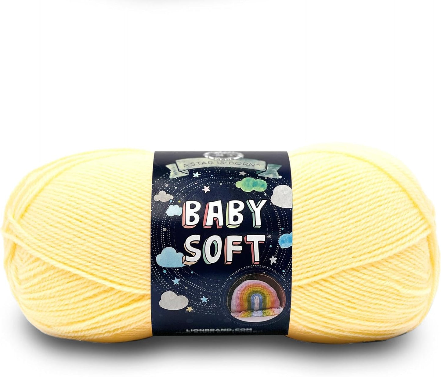 Lion Brand Yarn Baby Soft Blanket Yarn for Crocheting, Knitting, and Crafts, Lemonade, Set of 3