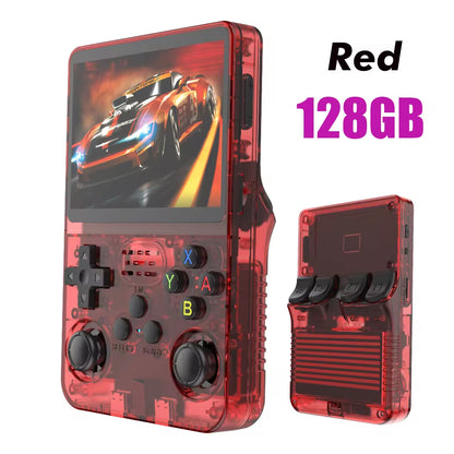 128GB R36S Retro Handheld Video Game Console with Linux System, 3.5-Inch IPS Screen, R35S Pro Portable Pocket Video Player, Preloaded with 64GB of Games