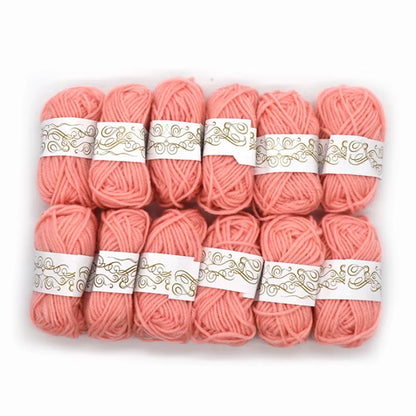 12-Piece Set of Soft Handmade Knitting Yarn - Thick Crochet Wool Line