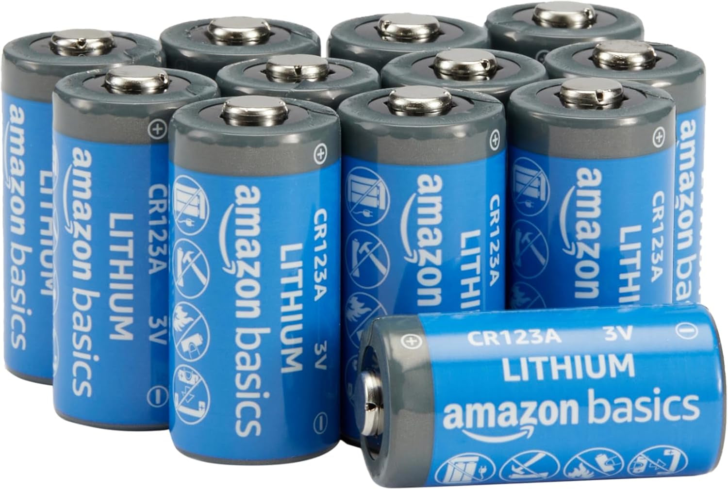 Amazon Basics 6-Pack CR123A Lithium Batteries, 3 Volt, Up to 10-Year Shelf Life