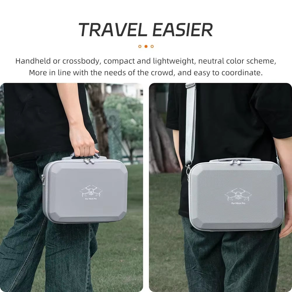 DJI Mini 4 Pro Shoulder Bag - Hardshell Storage Case for Drones and Accessories, Compatible with Mini 4 Pro RC 2/RC-N2 Controller