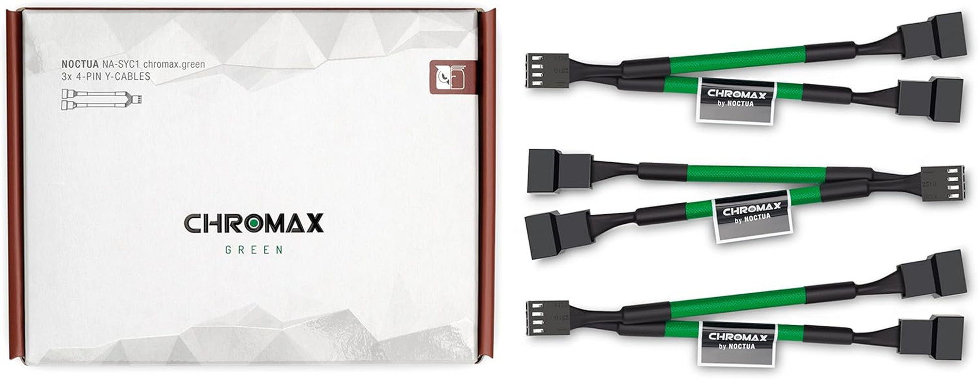 Noctua NA-SYC1 Chromax.Black, 4 Pin Y-Cables for PC Fans (Black)