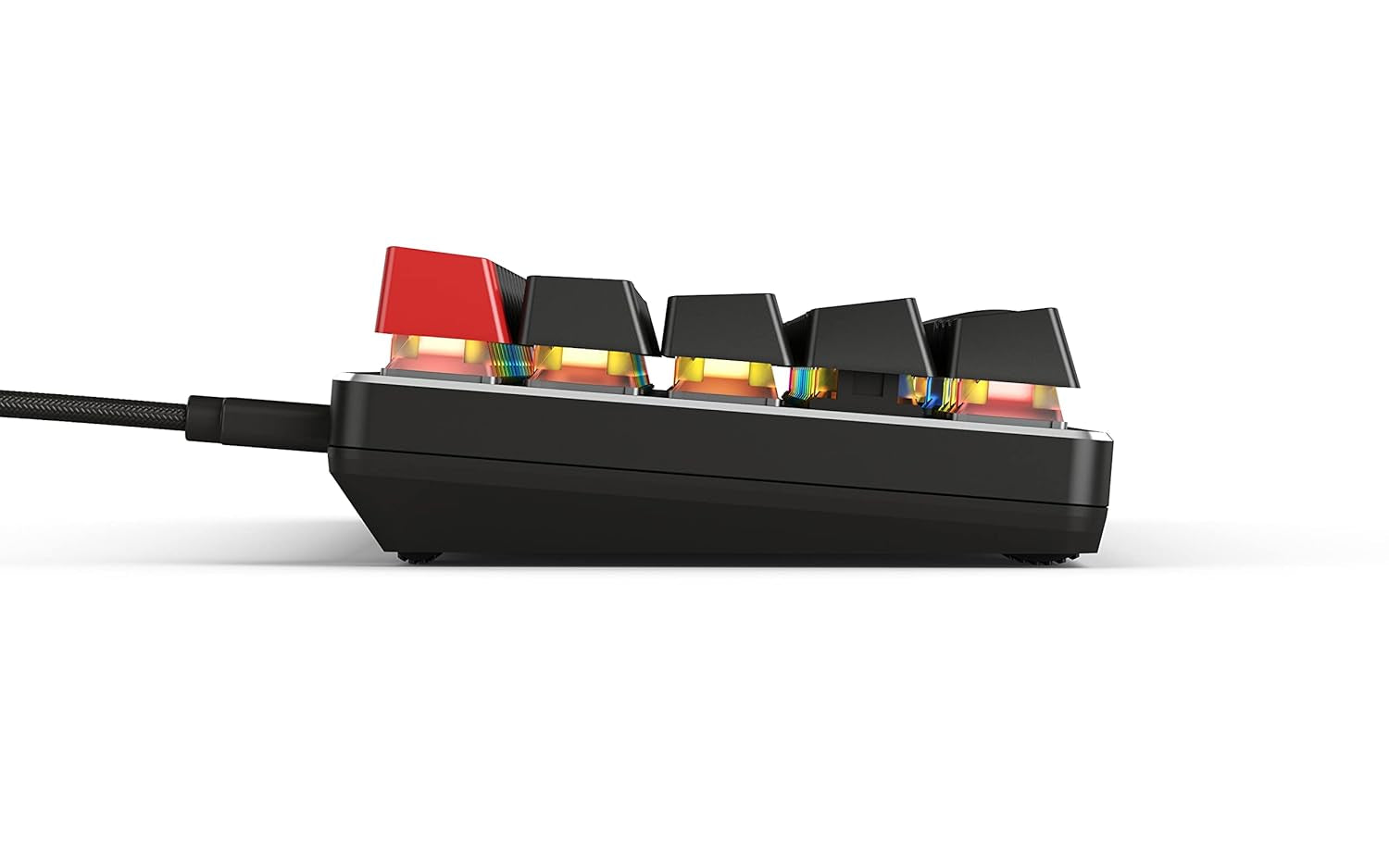 GMMK 60% Compact Custom Gaming Keyboard - USB-C Wired Mechanical Keyboard with RGB Hot-Swappable Switches and Keycaps - Black Metal Top Plate