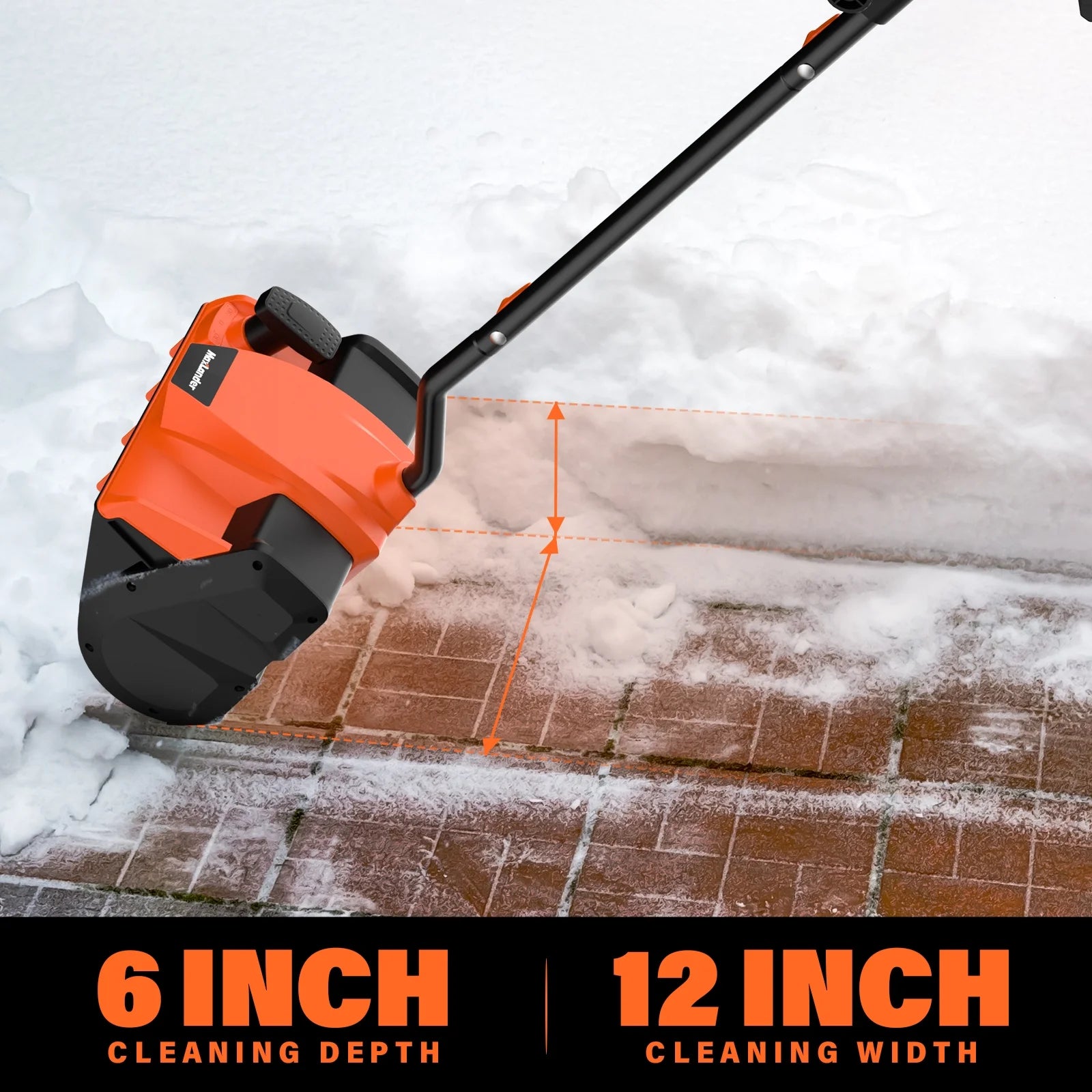 20V Cordless Electric Snow Shovel with 11-Inch Blade and Adjustable Handle, Includes 4.0Ah Battery, Charger, and Cover