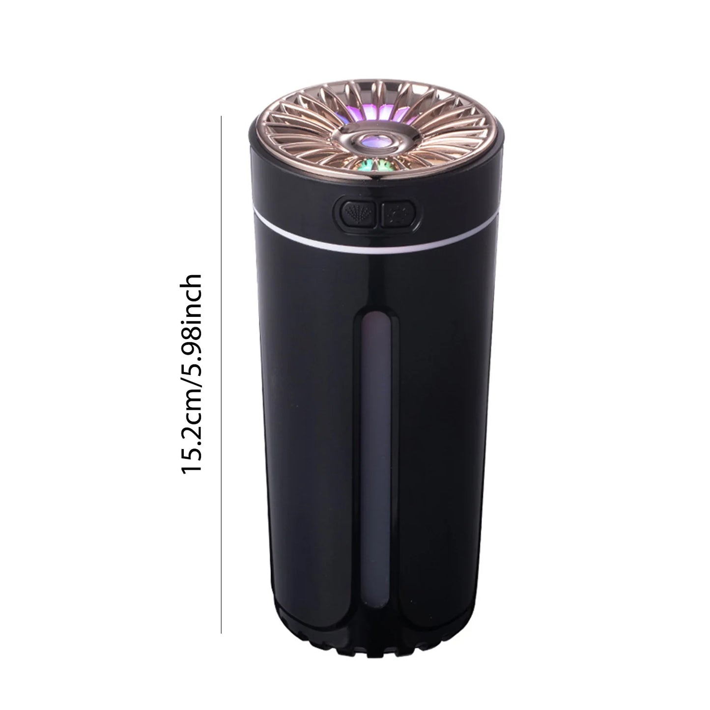 200ML Ultrasonic Aroma Diffuser and Humidifier with LED Flame Effect for Essential Oils
