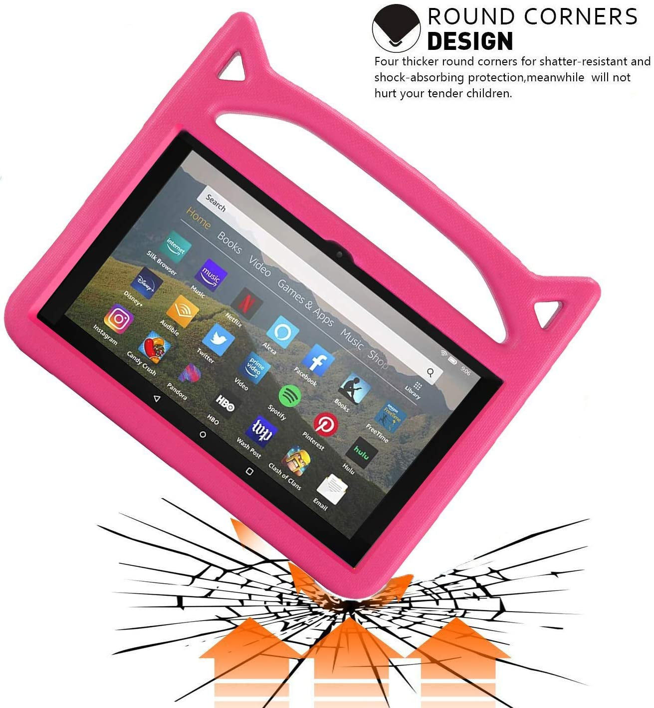 Fire HD 8 Case,Fire HD 8 Tablet Case for Kids,(2024/2022/2020 Release,12Th/10Th Gen),Lightweight Shockproof Kid-Proof Cover with Stand Kids Case for Fire HD 8 plus Tablet & Fire HD 8 Kids Pro Tablet.