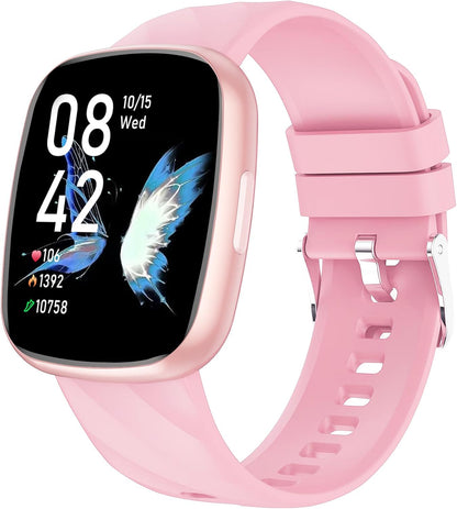 AXYWINBO Children's Smart Watch - IP68 Waterproof Fitness Tracker with 100 Exercise Modes, Heart Rate and Sleep Monitoring, Sedentary Reminder, Black