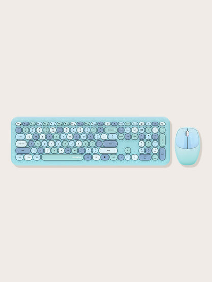 MOFII Mofii 666 Wireless Keyboard and Mouse Combo Set, Ultra-Thin round Cute Design for Home & Office Typing, Compatible with Notebook Computers, Desktop Computers, Etc. (Not Compatible with Iphone, Apple Laptop, Ipad)