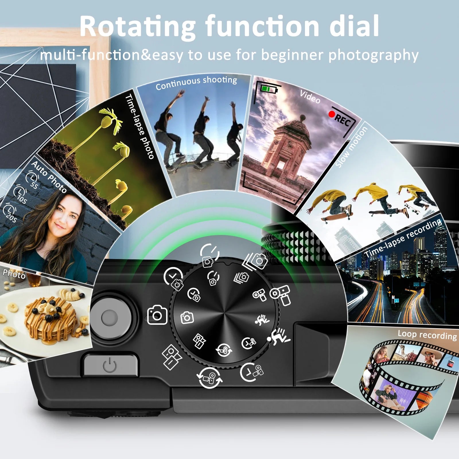 4K 64MP Digital Vlogging Camera with 3'' 180° Flip Screen, 18X Zoom, Autofocus, and 32GB SD Card - Ideal for Beginners on YouTube