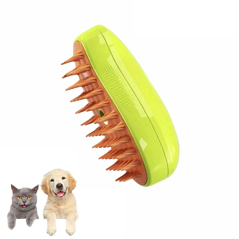 3-in-1 Electric Pet Grooming Tool: Steam Brush and Sprayer for Massage and Shedding Control for Cats and Dogs