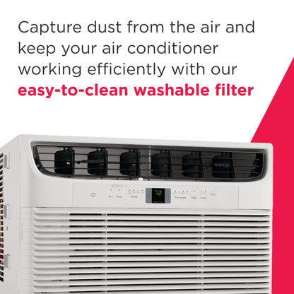 10,000 BTU Window Air Conditioner for Rooms up to 450 Sq Ft, White Finish