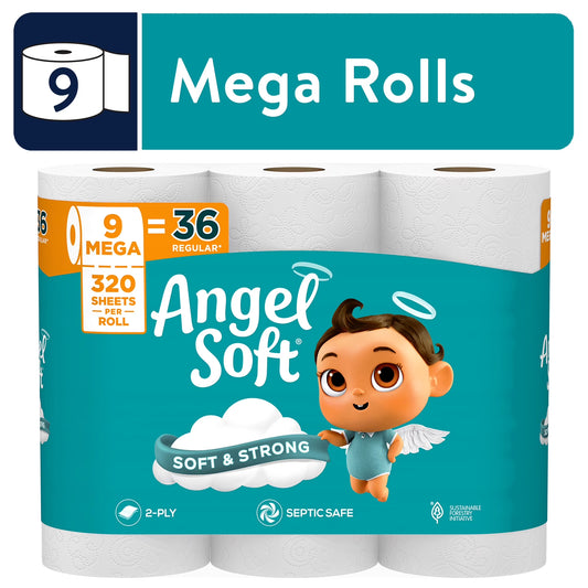 2-Ply Toilet Paper - 9 Mega Rolls