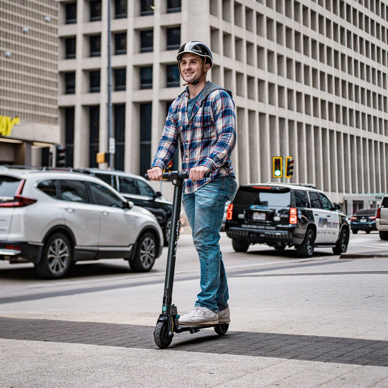 G2Plus Foldable Electric Scooter for Adults and Teens (Ages 8+) - 6" Tires, 200W Motor, 12 MPH, Gray