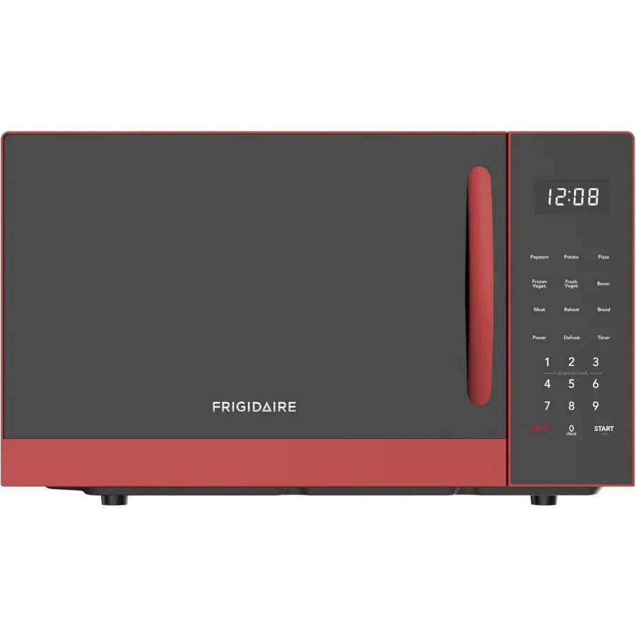 EMW953RED Microwave Oven 900 Watts with 10 Power Levels Red for Efficient Home Cooking and Quick Meal Preparation Ideal for Bus