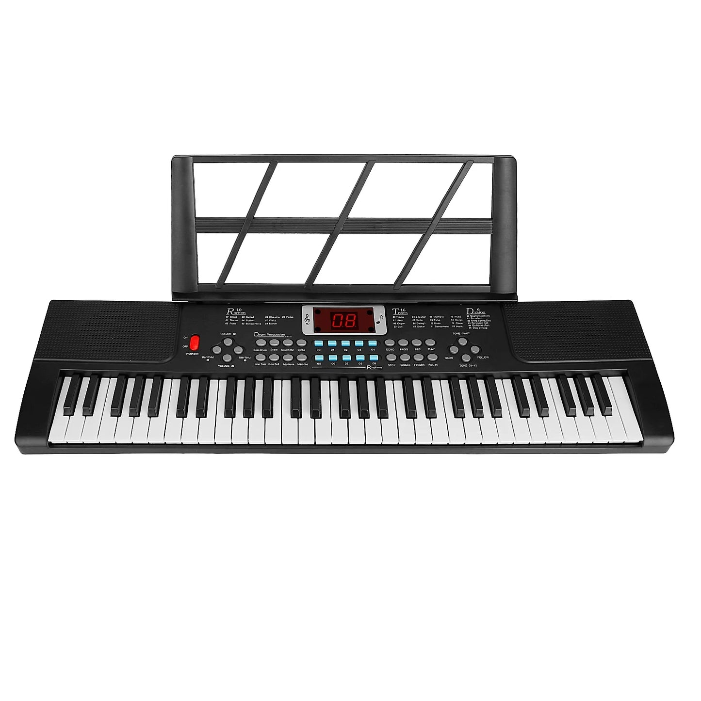 61Key Piano Keyboard Set,Electronic Keyboard Electric Musical Piano Instrument W Stand Mic Black