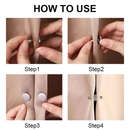 Magnetic Curtain Fastener Clips - 4/8 Pairs Detachable Light Control Window Screen Buckles