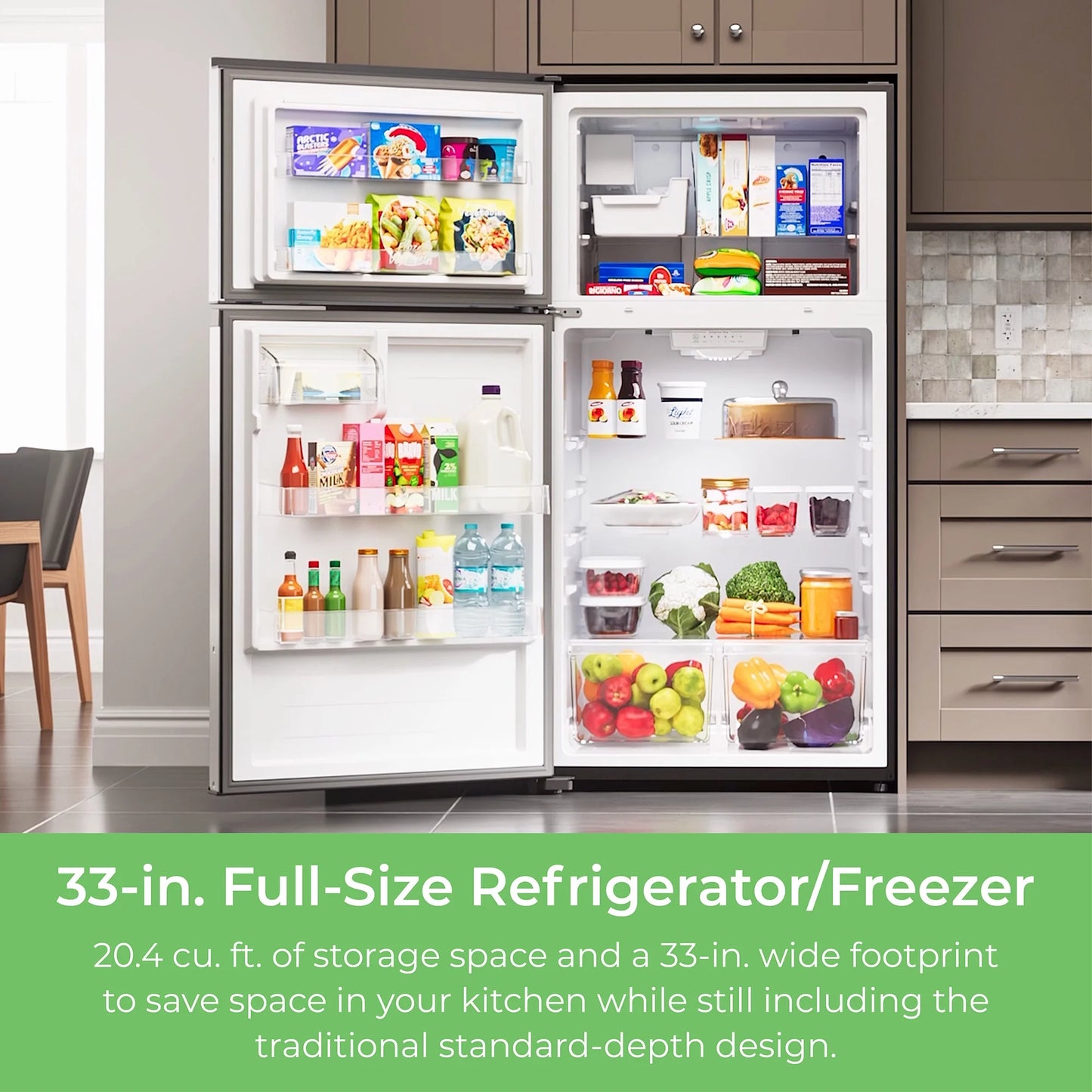 04671332 White Freezer with Ice Maker
