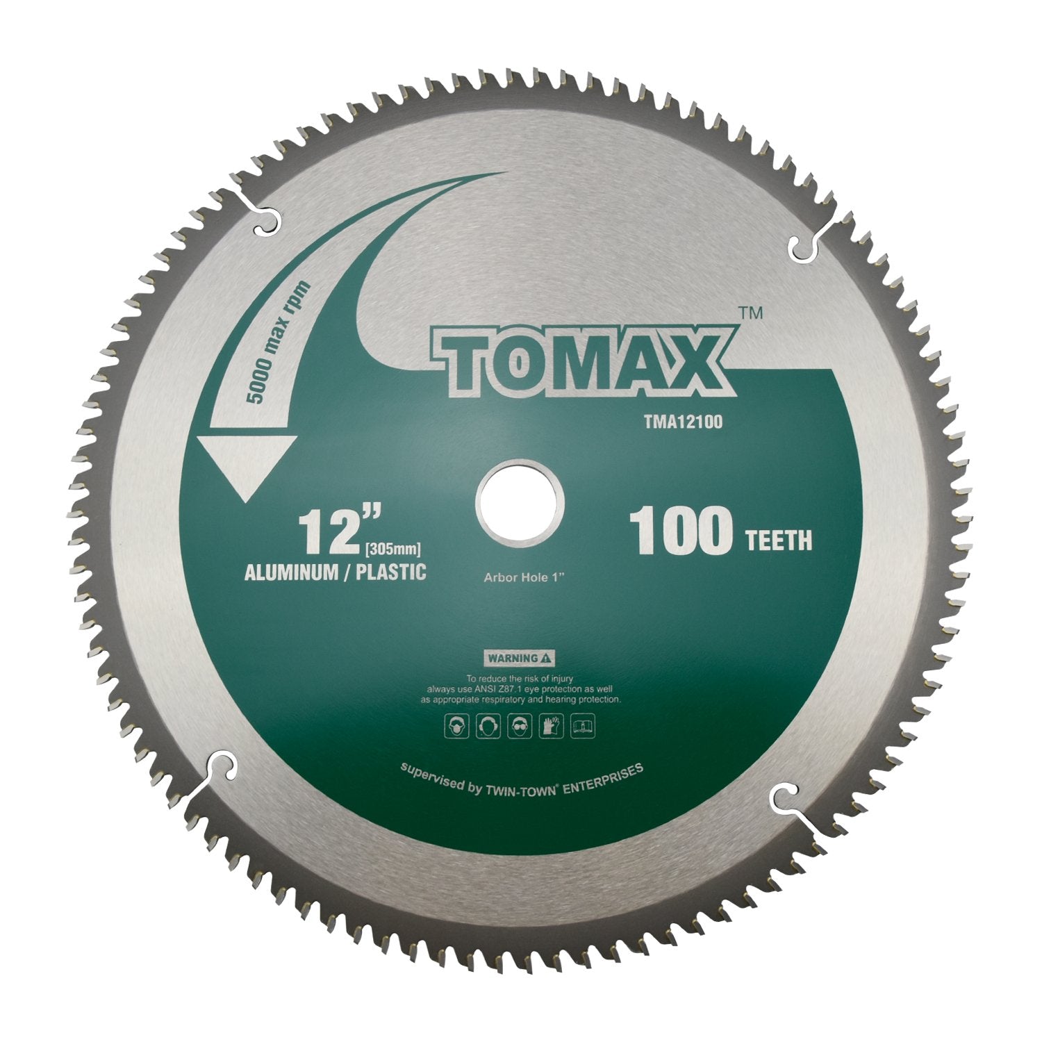 TOMAX 10-Inch 80-Tooth TCG Aluminum and Non-Ferrous Metal Cutting Saw Blade with 5/8-Inch Arbor