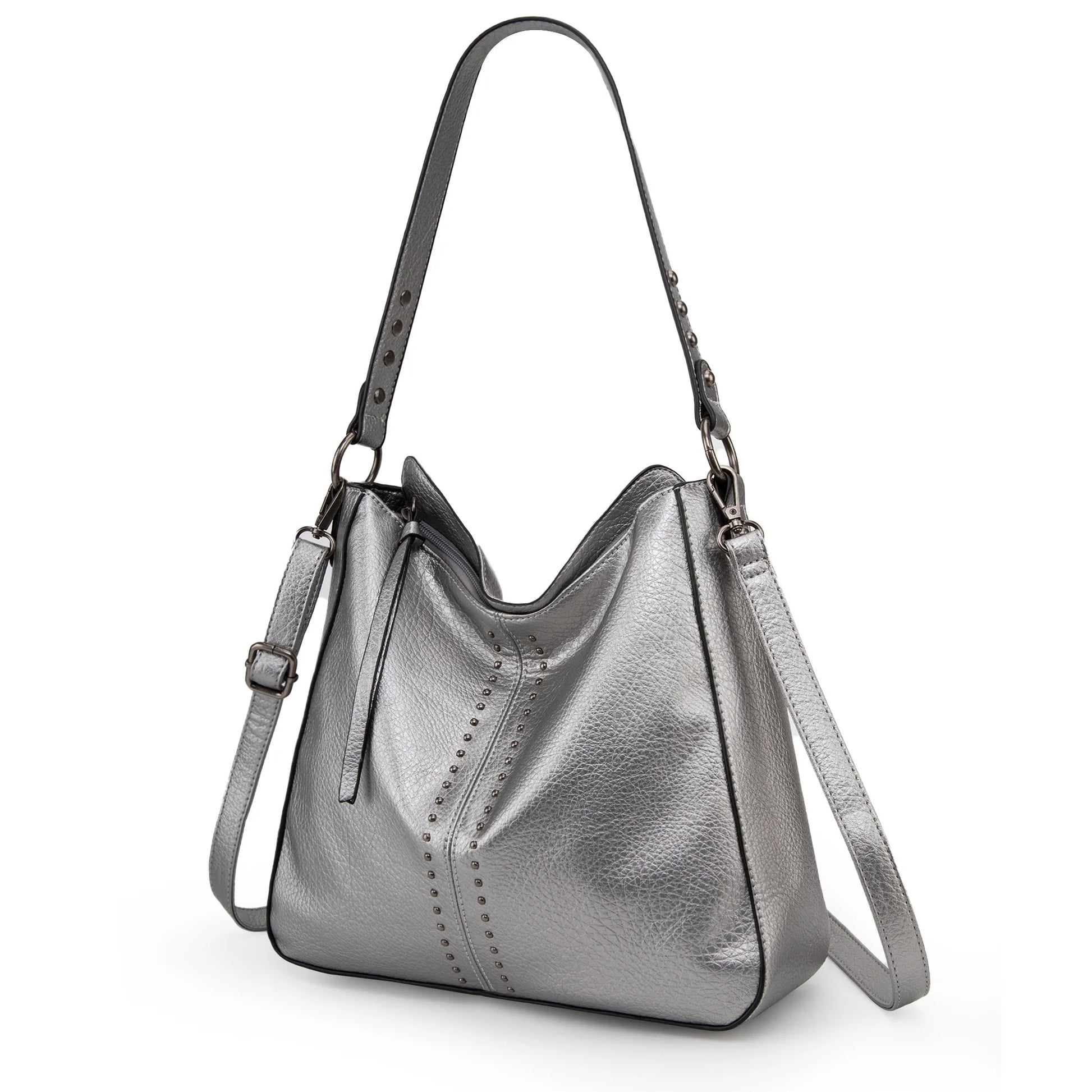 Hobo Bag for Women Crossbody Purse and Handbags Ladies Chic Shoulder Bags, Pearl Silver