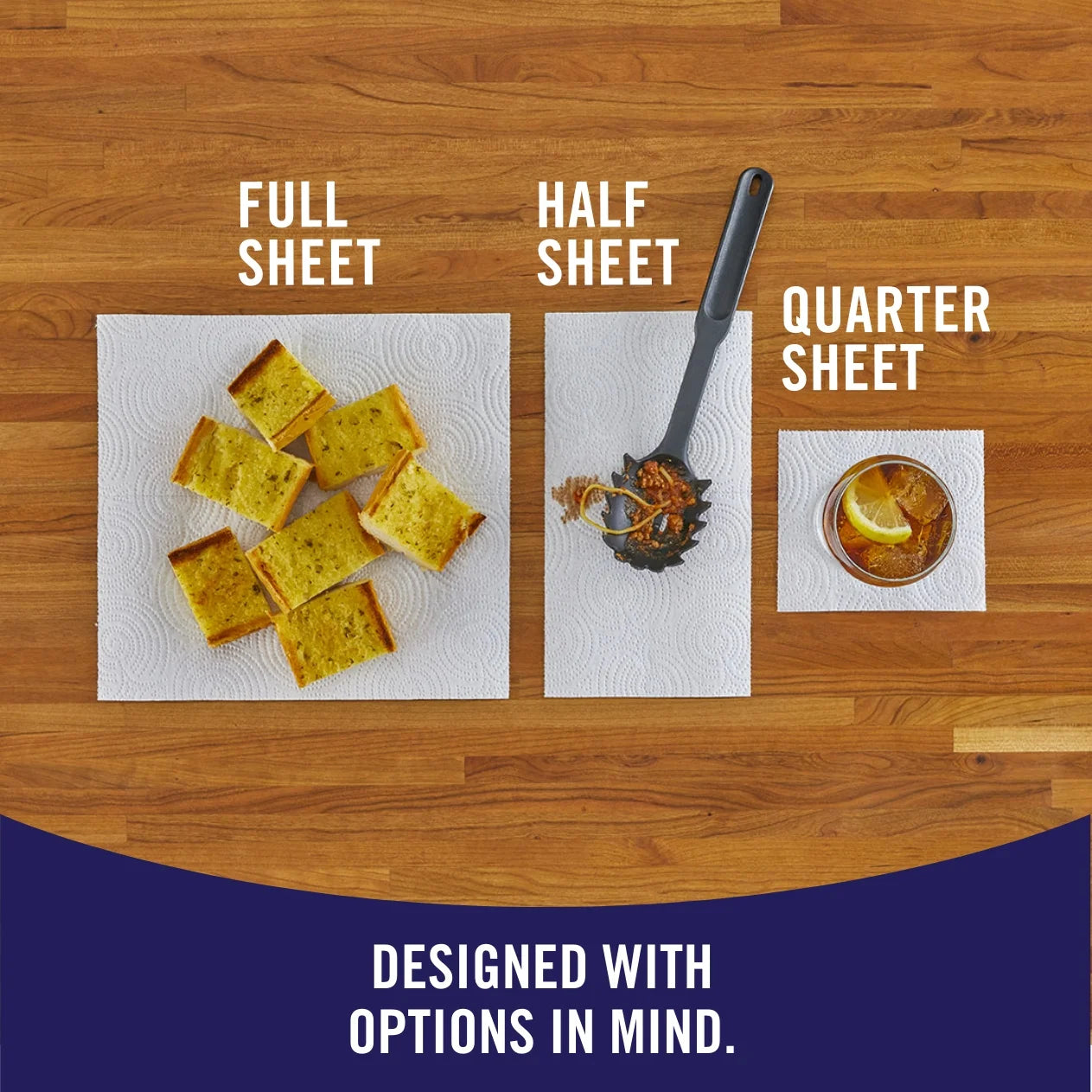 Sparkle Tear-A-Square Paper Towels, 6 Triple Rolls