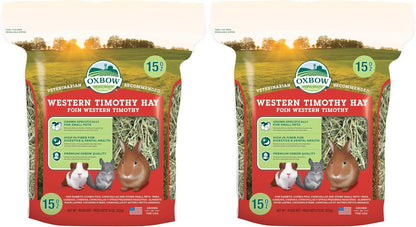 Oxbow Western Timothy Hay for Small Pets - All-Natural Grass for Guinea Pigs, Bunnies, Chinchillas, and Hamsters, 90 Oz. Bag
