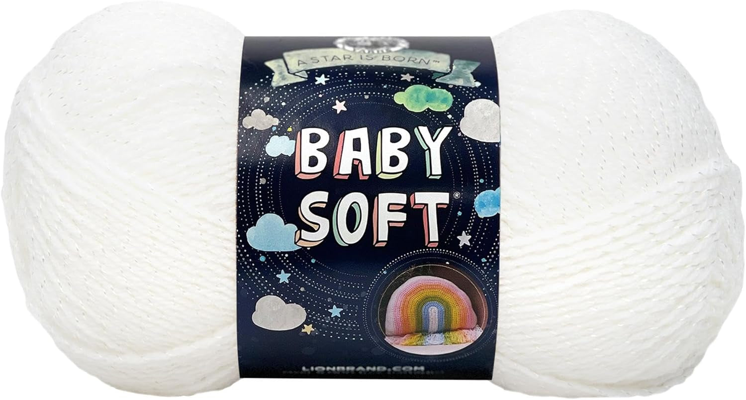 Lion Brand Yarn Baby Soft Blanket Yarn for Crocheting, Knitting, and Crafts, Lemonade, Set of 3