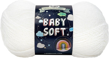 Lion Brand Yarn Baby Soft Blanket Yarn for Crocheting, Knitting, and Crafts, Lemonade, Set of 3