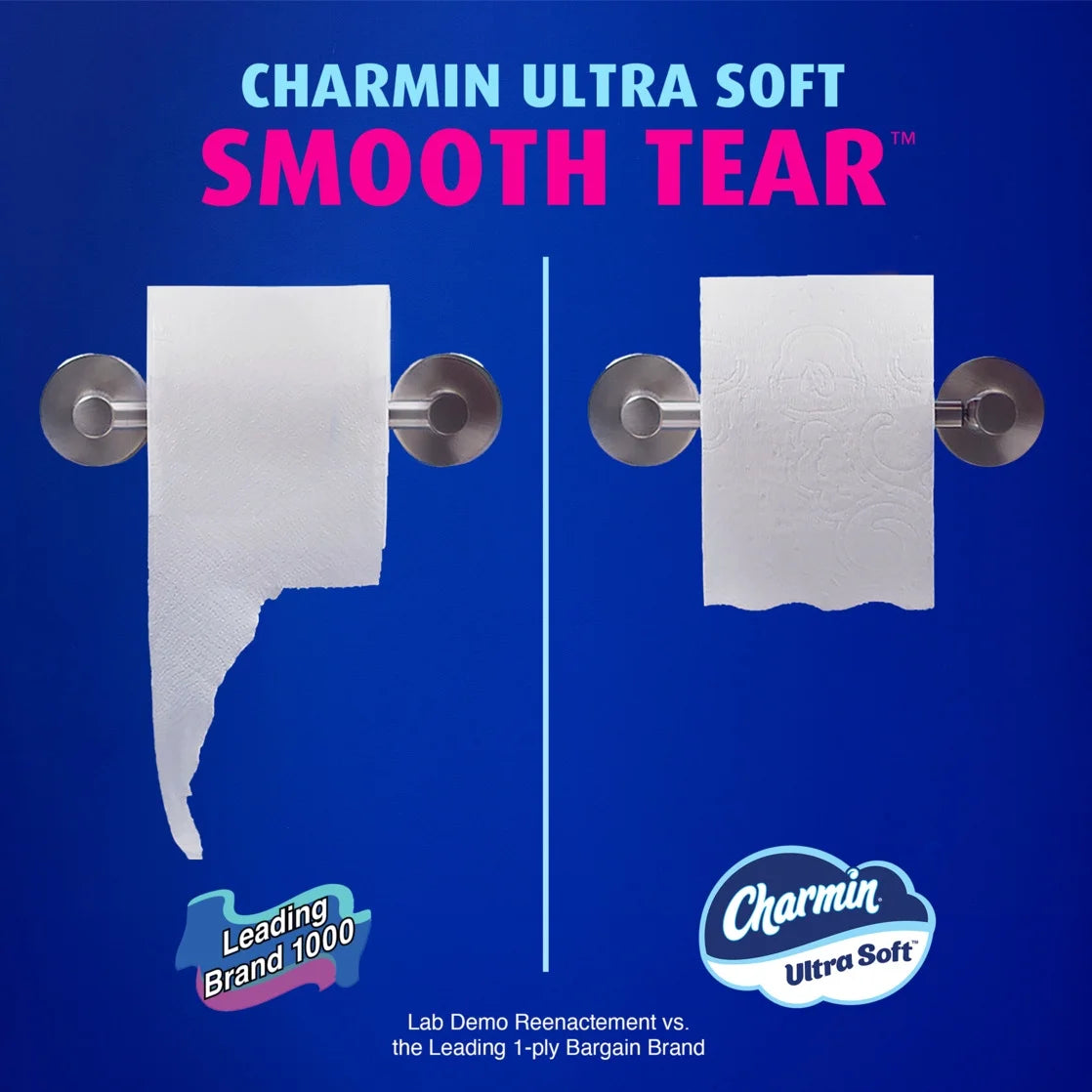 Charmin Toilet Paper Ultra Soft, 24 Mega Rolls, 2-Ply Bath Tissue