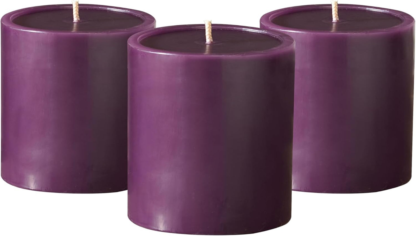 Simply Soson Set of 3 Unscented White Pillar Candles, 3x6 Inch, Smooth Texture, Dripless Design - Ideal for Weddings, Parties, Spas, Dinner, Home Décor, and Church Use