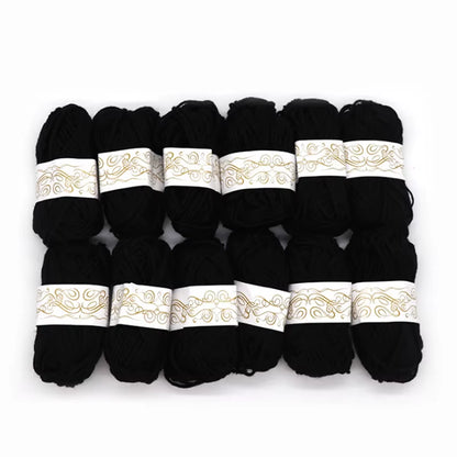 12-Piece Set of Soft Handmade Knitting Yarn - Thick Crochet Wool Line