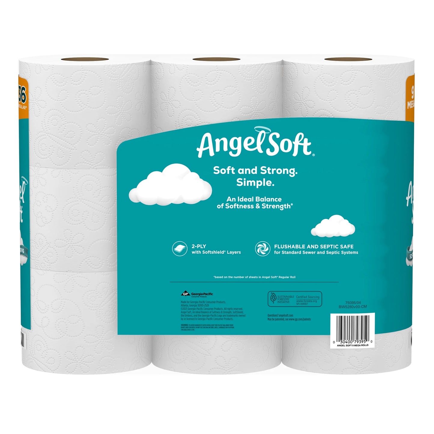 2-Ply Toilet Paper - 9 Mega Rolls