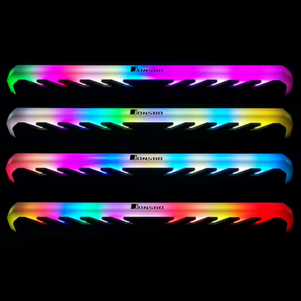RGB RAM Heatsink Cooler with 256 Colors for DDR, DDR3, and DDR4 Memory - Desktop PC Gaming and Overclocking Cooling Solution