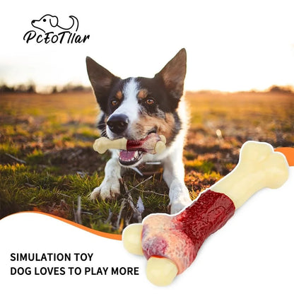 Dog Toys for Aggressive Chewers Large Breed, Beef Flavor Nylon Durable Dog Chew Toys