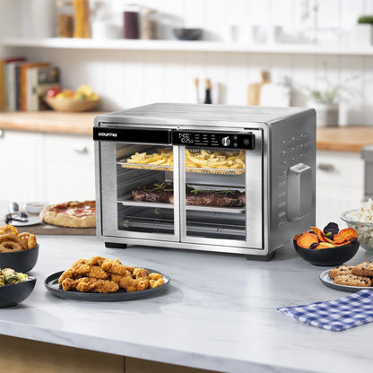 1700W 9-Slice Digital Toaster Oven and Air Fryer with 12 Cooking Presets, 35L Capacity, Stainless Steel Finish