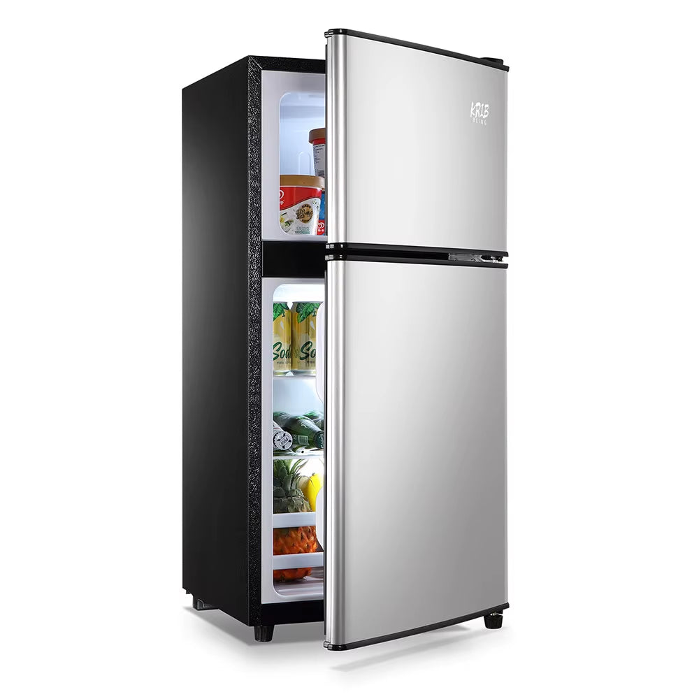 Mini Fridge with Freezer, 2.9 Cu.Ft Small Fridge, Energy Saving, Low Noise,7 Adjustable Thermostat, Double Door Refrigerator