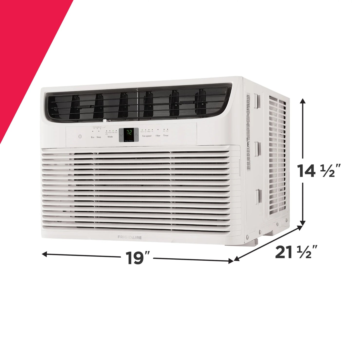 10,000 BTU Window Air Conditioner for Rooms up to 450 Sq Ft, White Finish