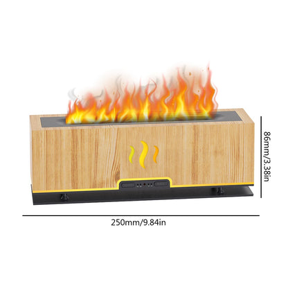 200ML Ultrasonic Aroma Diffuser and Humidifier with LED Flame Effect for Essential Oils