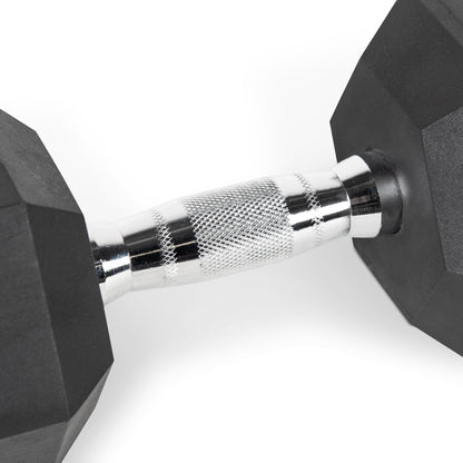 Barbell 10 lb Rubber Hex Dumbbell (Single)