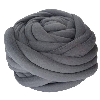 Washable Super Chunky Hand Knitting Yarn - Cotton Tube Yarn, Merino Wool Alternative, Pet Friendly, 250G