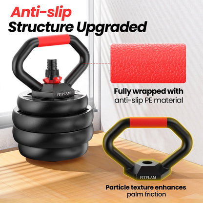 70-Lb Multi-Functional Free Weight Set with Connector – 5-in-1 Dumbbells for Barbell, Kettlebell, Push-Up Stand, and Home Fitness Exercises for Men and Women