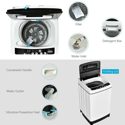 1.5 Cu Ft Fully Automatic Washing Machine with Stainless Steel Drum