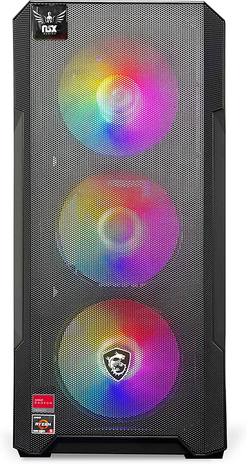 PC - AMD Ryzen 5 5600G, 16GB DDR4 3600, 512GB M.2 NVMe SSD, RGB Cooling, Windows 11