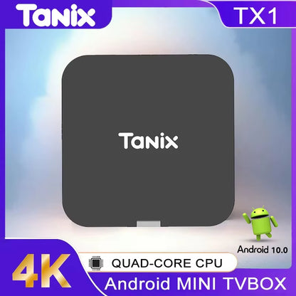 Global Android 10.0 TV Box Tanix TX1 CPU Allwinner H313 Support 4K 2.4G Wifi RAM 2GB ROM 16GB 8GB Multi Language Smart TV BOX