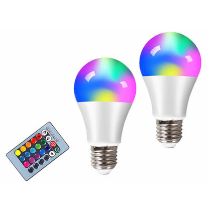 E27 LED RGB Spotlight Bulb with IR Remote Control - Smart Home Decor Lighting, Available in 4W, 10W, and 15W, AC 85-265V