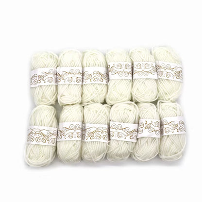 12-Piece Set of Soft Handmade Knitting Yarn - Thick Crochet Wool Line