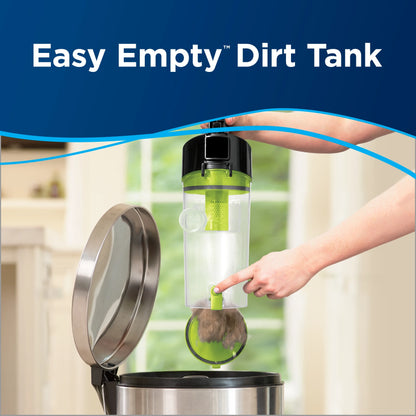 Powerforce Compact Turbo Bagless Upright Vacuum with Powerful Suction, Easy-Empty Dirt Tank, Lightweight Design, and High Reach Wand, Model 2690, Green and Black