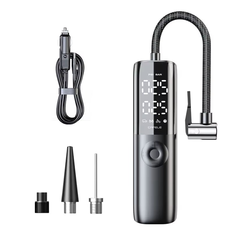 12V 150PSI Portable Electric Air Compressor for Cars, Motorcycles, and Bicycles with Extended Power Cord